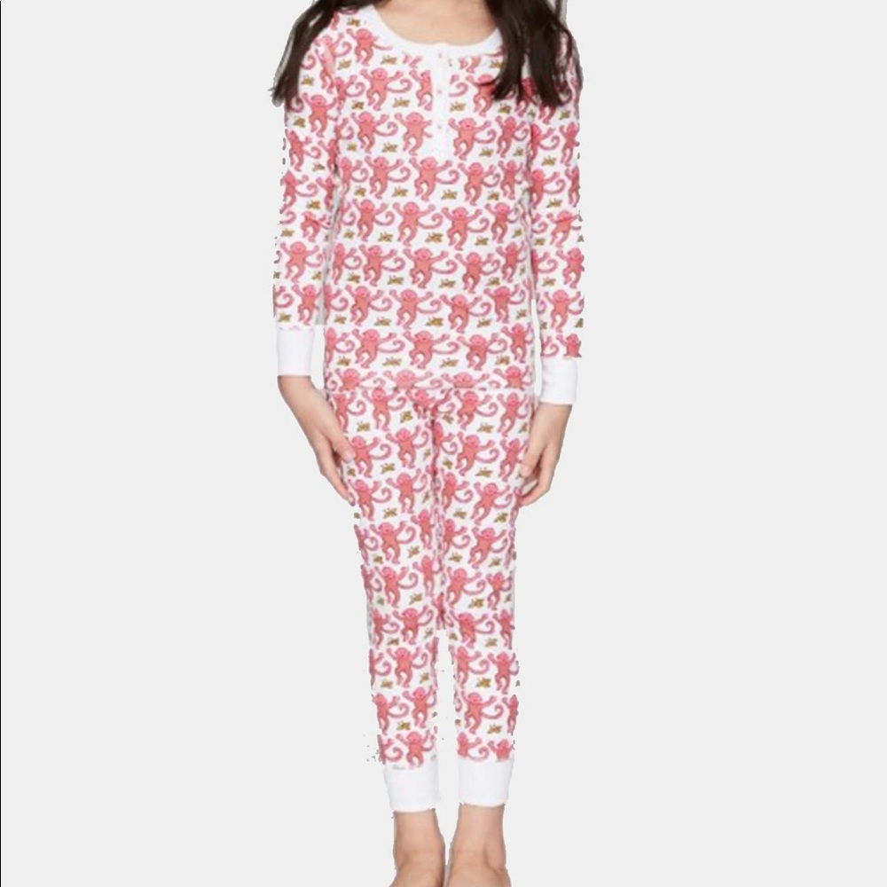 Girls Roller Rabbit Pink Monkey Pjs 🙈
